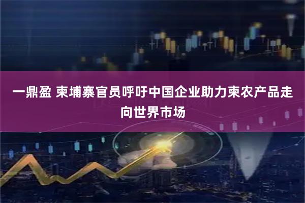 一鼎盈 柬埔寨官员呼吁中国企业助力柬农产品走向世界市场